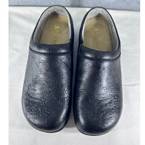 Alegria Kayla Womens sz 37 (US 7/7.5) Prof. Work Mule Clog Leather Black - Picture 3 of 10